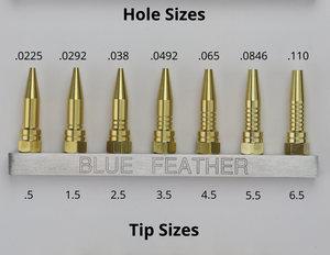 Blue Feather Torch Individual Half Size Welding Torch Tips Dimensions